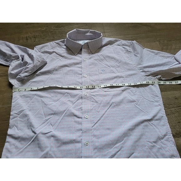 Southern Tide Intercoastal Performance Nylon Shirt Mens L Blue/Red Button Down - Picture 5 of 7